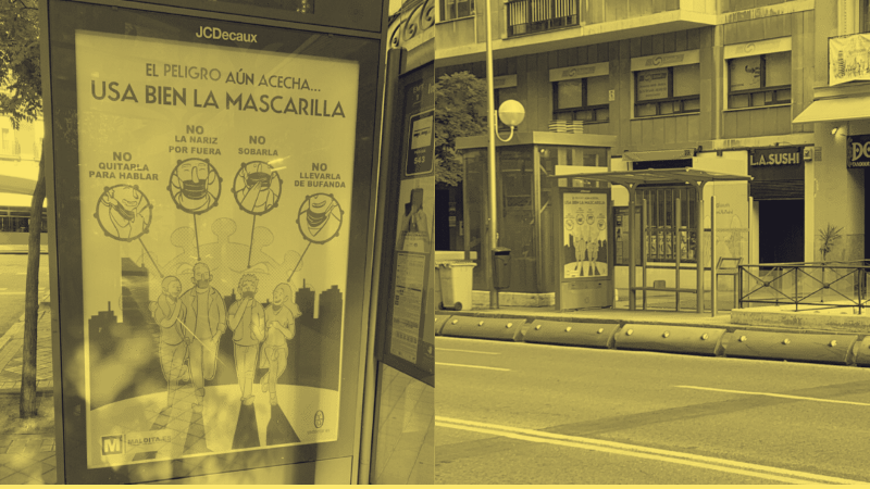 Maldita.es and JCDecaux join forces to raise awareness about the use of masks with 5,000 posters in 55 Spanish cities