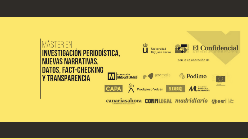 Maldita supports the Master’s Degree in Investigative Journalism, New Narratives and Data at Rey Juan Carlos University and El Confidencial