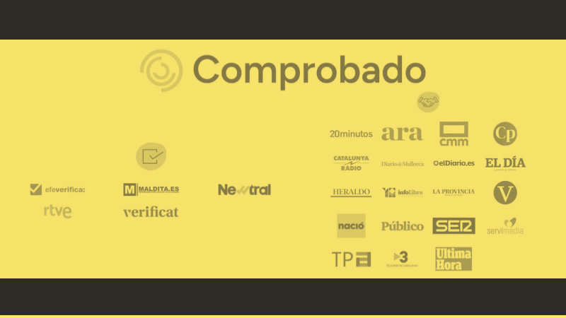Comprobado, an alliance of 24 media outlets and fact-checkers to fight disinformation ahead of the 23-J elections