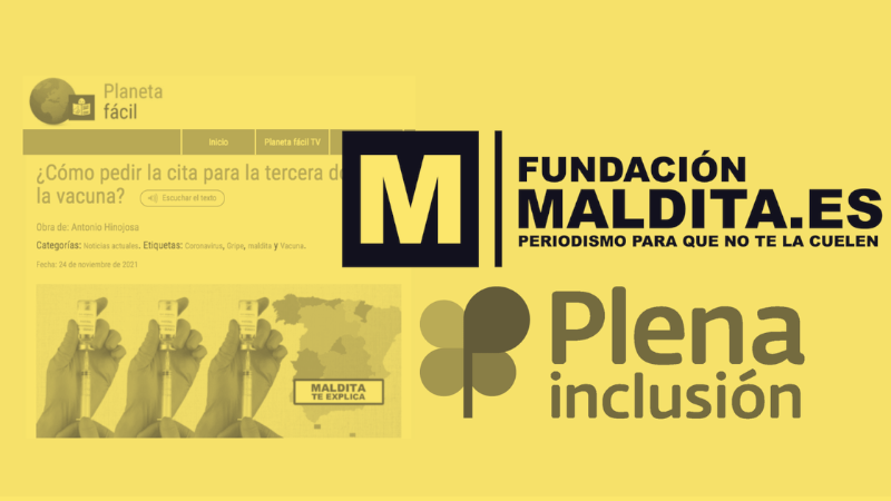 Maldita.es Foundation will collaborate with Plena Inclusión to adapt articles into easy-to-read format for people with intellectual and developmental disabilities