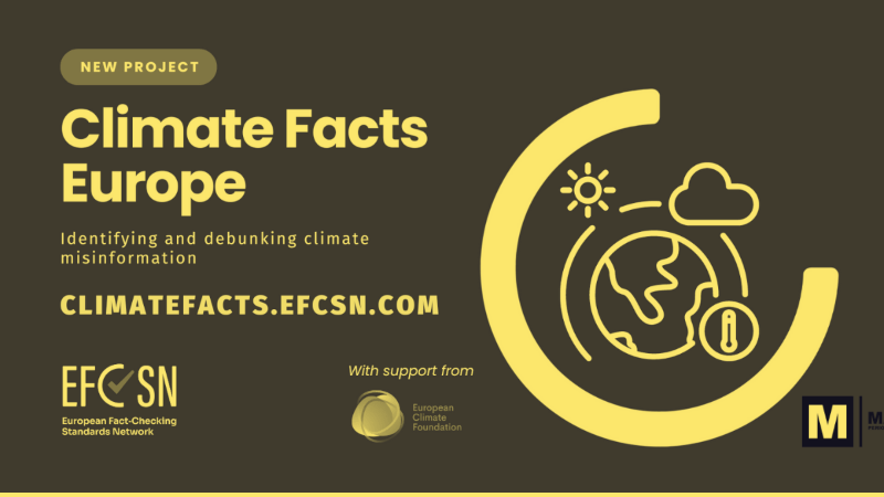 Maldita.es is part of the FactCRICIS consortium, a project in which more than 20 European fact-checking organisations will collaborate to detect and combat climate disinformation