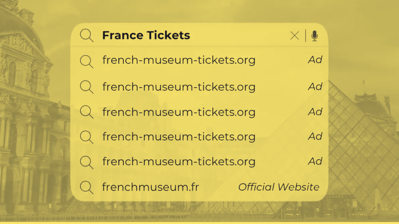 Cómo las webs "no oficiales" de monumentos en Francia pagan a Google para aparecer por encima de las oficiales y revenden sus entradas por el triple de precio